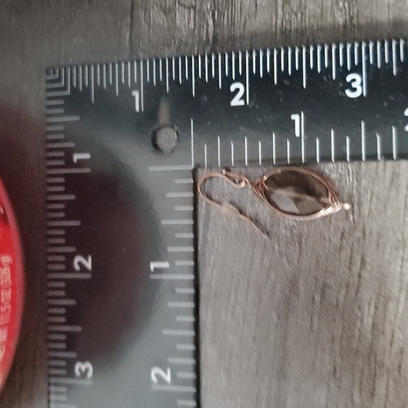 Elegant Copper Wire Wrapped Earrings E1014 - Picture 3 of 3